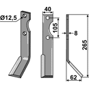 Fräsmesser Rechts 265 x 40 Forigo-Roteritalia Nachbau