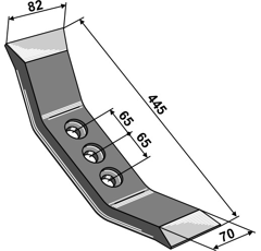 Soc 445 x 18 mm pour cultivateur adaptable