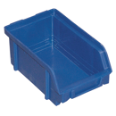 Caisse en plastique  -  rangement  -  boite à bec bleue 146X237X124mm