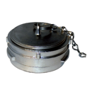 Bouchon pour raccord pompier avec verrou et chaîne ø 80 mm inox