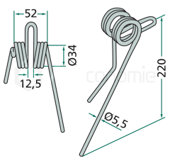 Dent pour semoir PÖTTINGER 799004.15.23 adaptable