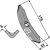 Soc pour cultivateur KVERNELAND 09724 adaptable