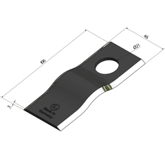 KM-Klinge gewellt 106x47x3 LochØ: 21 mm 434120N Deutsche EA-Qualität Härte 50+ 