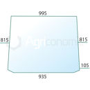 Pare-brise vert pour machine agricole FORD 83995040 adaptable