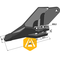 Gabelzinken re für Lader JCB 531.03208 Nachbau  