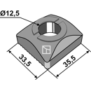 Support pour PÖTTINGER 621.326 adaptable - BlackSteel©