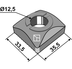Support pour PÖTTINGER 621.326 adaptable - BlackSteel©