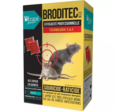Souricide raticide grand public broditec blé  6 x 25 g - ZAPI