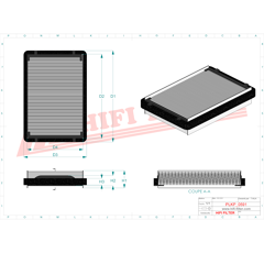 Filtre habitacle adaptable HIFI FILTER SC90086CA