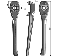 Kreiseleggenzinken - rechts 1169901250N Lely Nachbau