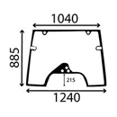 Pare-brise ouvrable pour tracteur CASE IH 134671050 adaptable