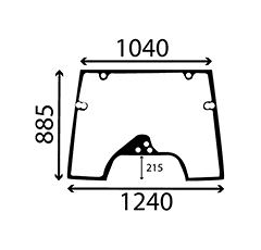 Pare-brise ouvrable pour tracteur CASE IH 134671050 adaptable