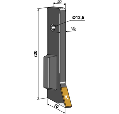 Scharmeissel 15° - Hartmetall - 102805 | Amazone - Nachbau