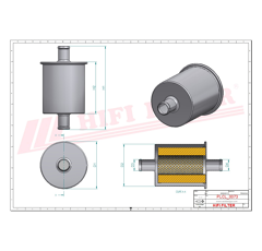 Filtre à carburant adaptable HIFI FILTER BE5011