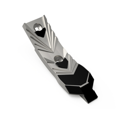 Punta de escarificador con refuerzo de acero, placas de carburo y placas de carburo traseras LEMKEN 3374441 adaptable