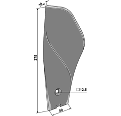 Randleitblech rechts Väderstad Nachbau 