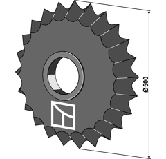 Rueda dentada Ø 500 mm para rodillo GÜTTLER 75407000 adaptable