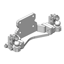 Zwangslenkung, beidseitig,Flanschmaß 160 x 100 mm,Weite 250 mm, Schwarz     