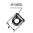 Oeil pour fermeture à pommeau Ø 12,5 mm