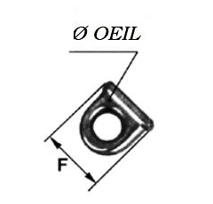 Oeil pour fermeture à pommeau Ø 12,5 mm