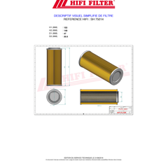 Filtre hydraulique adaptable HIFI FILTER SH75014