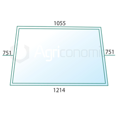 Pare-brise pour machine agricole JOHN DEERE AL29675 adaptable