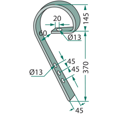 Dent niveleuse pour vibroculteur VADERSTAD 201010 adaptable 