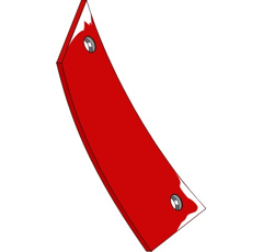 Streichblech-Vorderteil - links PK400203M Vogel und Noot by Muzzi Industrie