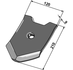 Pointe de soc pour cultivateur DOUBLET- RECORD 0423100 adaptable
