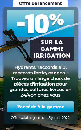 Offre de lancement -10% sur toute la gamme irrigation