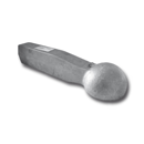 Kugelzugöse Kugel 80,zum Einschweisen,Schaft 80x65, metallisch blank 