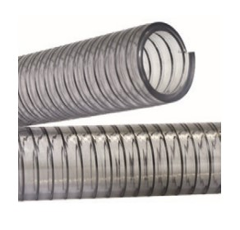 Tuyau PVC transparent Spiralé acier 3 à 5 bars ALFACIER (5-30m)