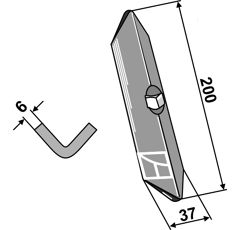 Reja derecha para sembradora AMAZONE adaptable - Blacksteel©