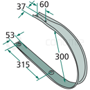 Racleur pour presses à balles Ø 300 mm KRONE 938198.1 adaptable