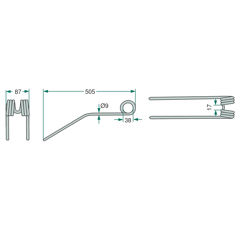 Federzinken NIEMEYER 600013 - 12100 - Nachbau