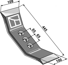 Soc 445 x 14 mm pour cultivateur adaptable