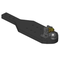 Tragplatte Kugel 80 Lagerbock 00.111.55.0,New-Holland T7500, TVT, Schwarz      