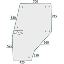 Vitre porte de cabine pour tracteur DEUTZ-FAHR 04352849 adaptable