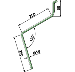 Griffe de semoir droite AMAZONE 3752300 adaptable