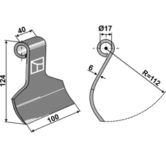 Hammerschlegel für Mulcher KUHN 6061709 – Nachbau  