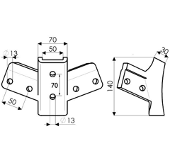 Support central pour RAU RF03869 origine