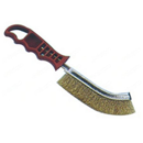 Brosse à main métallique convexe 265 x 140 x 25 mm avec manche plastique