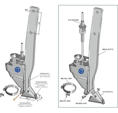 Hartmetall-Schar re für Sämaschine BOURGAULT – Nachbau