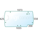 Vitre arrière pour machine agricole CASE IH 127442A1 adaptable
