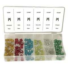 Coffret en plastique de 120 mini fusibles à lamelle pour tracteur adaptable