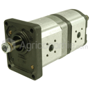 Pompe hydraulique droite 16 + 11 cm3 pour tracteur adaptable - REXROTH