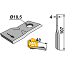 Couteau rotatif gauche pour faucheuse VICON - PZ 902-61559 adaptable - BlackSteel©