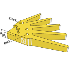 Étoile à doigts 535 mm pour bineuse KULT KRESS K.FH 213 adaptable - BlackSteel©