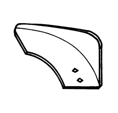 Versoir de rasette droit pour charrue KUHN 619002 adaptable