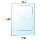 Pare-brise droit pour machine agricole RENAULT 7700071502 adaptable